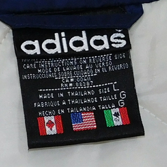 Adidas spell out logo full zip insulated coat. L - Picture 8 of 8